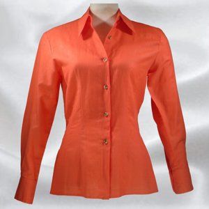 Charter Collection Orange Shirt in Size 10